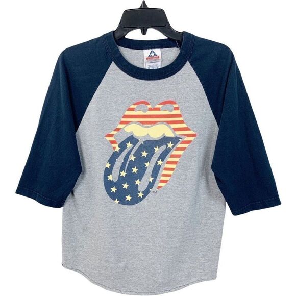 Vintage 2006 Rolling Stones T-Shirt Medium Grey Raglan US Tour - Picture 1 of 5